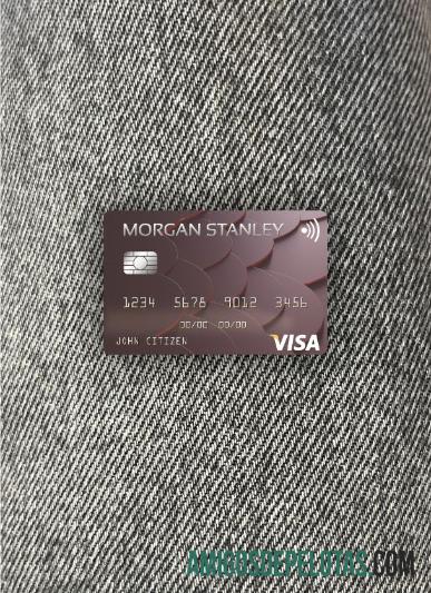 Cartão Visa do Banco Morgan Stanley dos EUA Photolook Front baixar para verificação